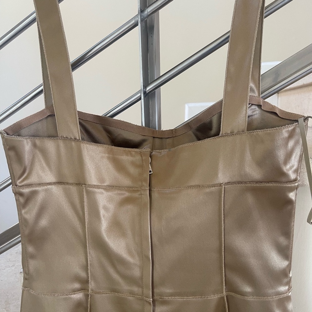 Vintage Dolce & GABBANA Elegant Brown Sleeveless Dress - Picture 4 of 15
